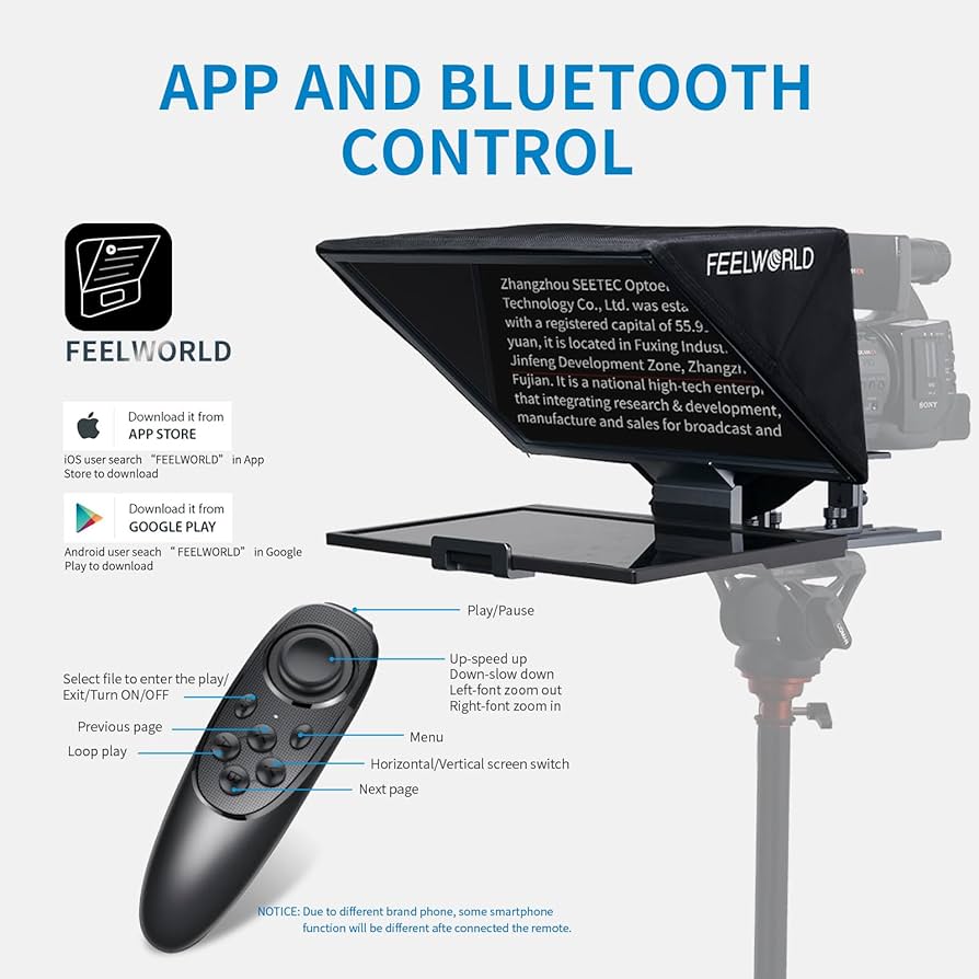 Feelworld Tp16 16inch Folding Teleprompter 4 Stream Speech