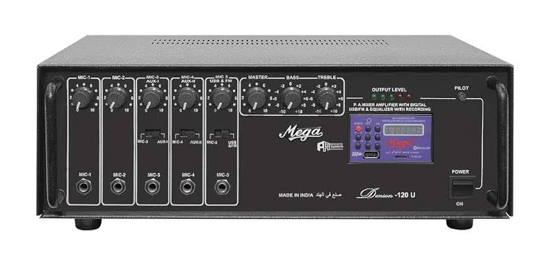 Mega 100 Watt Amplifier With Bluetooth/Usb Recorder Playback